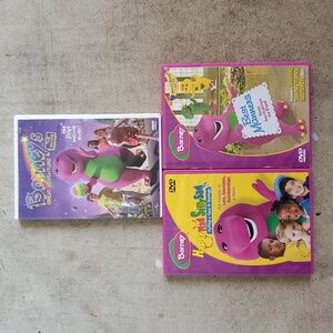 Barney DVD Set of 3 Great Adventure Movie, Best Manners, and Happy Mad Silly Sad